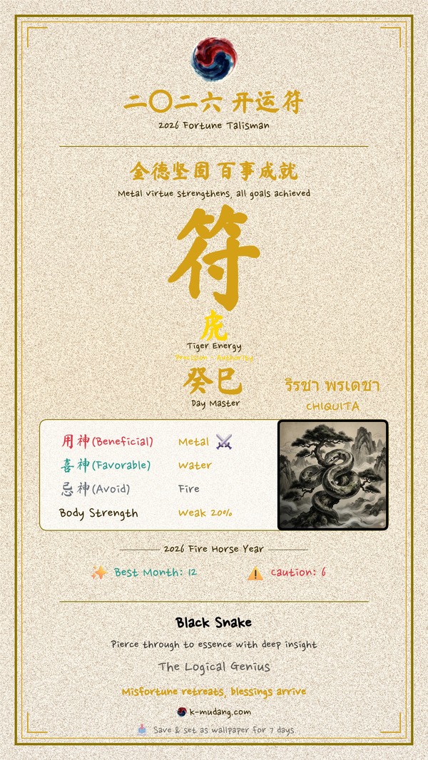 치키타 수호 부적 — K-무당