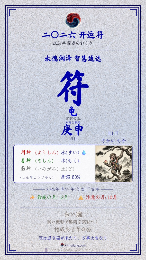 모카 수호 부적 — K-무당