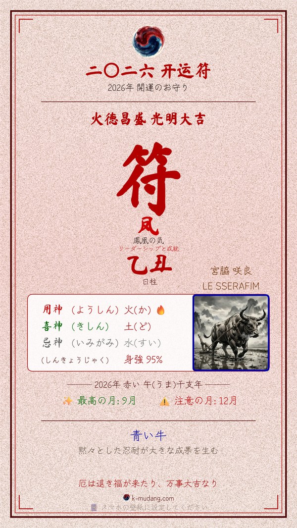 사쿠라 개운 부적 — K-무당