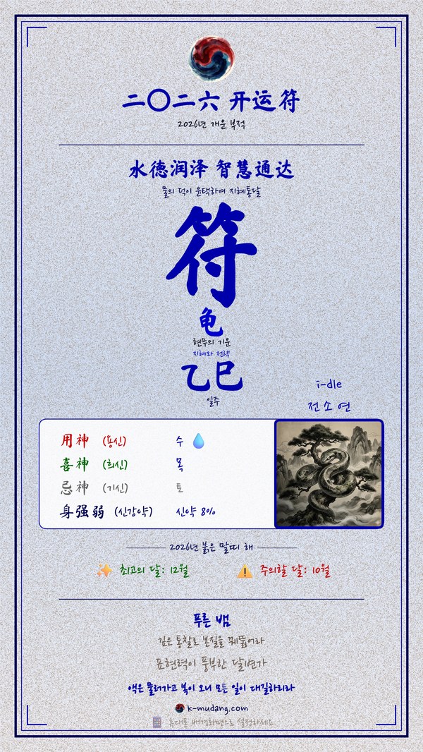전소연 수호 부적 — K-무당